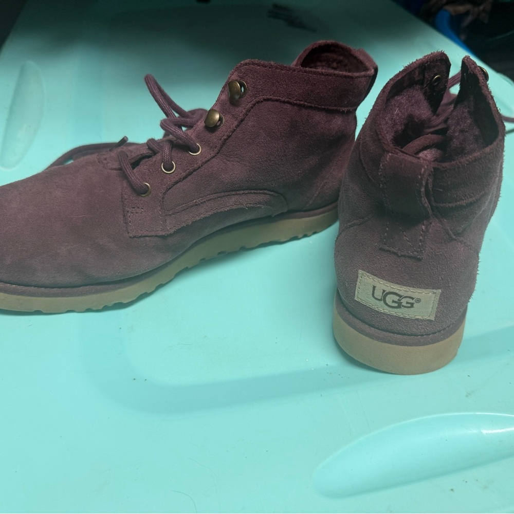 UGG Maroon Lace-Up Boots
